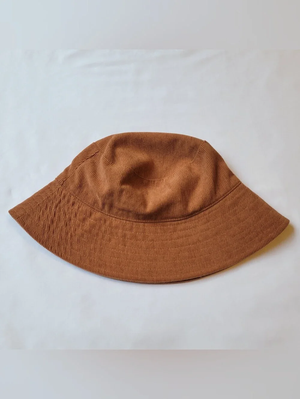 Universal Thread Burnt Orange Bucket Hat Embroidered Rabbit Corduroy One Size
